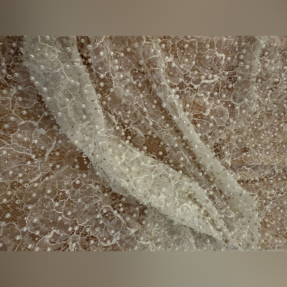 Meshki White Beaded Off-Shoulder Mini Dress - Picture 7 of 7